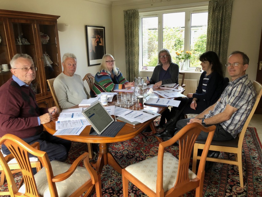 The project kick-off meeting. L to R Dan Keeling, Dave Roseveare, Janet Johnson (KCV), Kerry Smith (KCV), Sue Day (CA), Ivan Rudd (KCC). Also present, Terry Cooke-Davies (taking photograph)